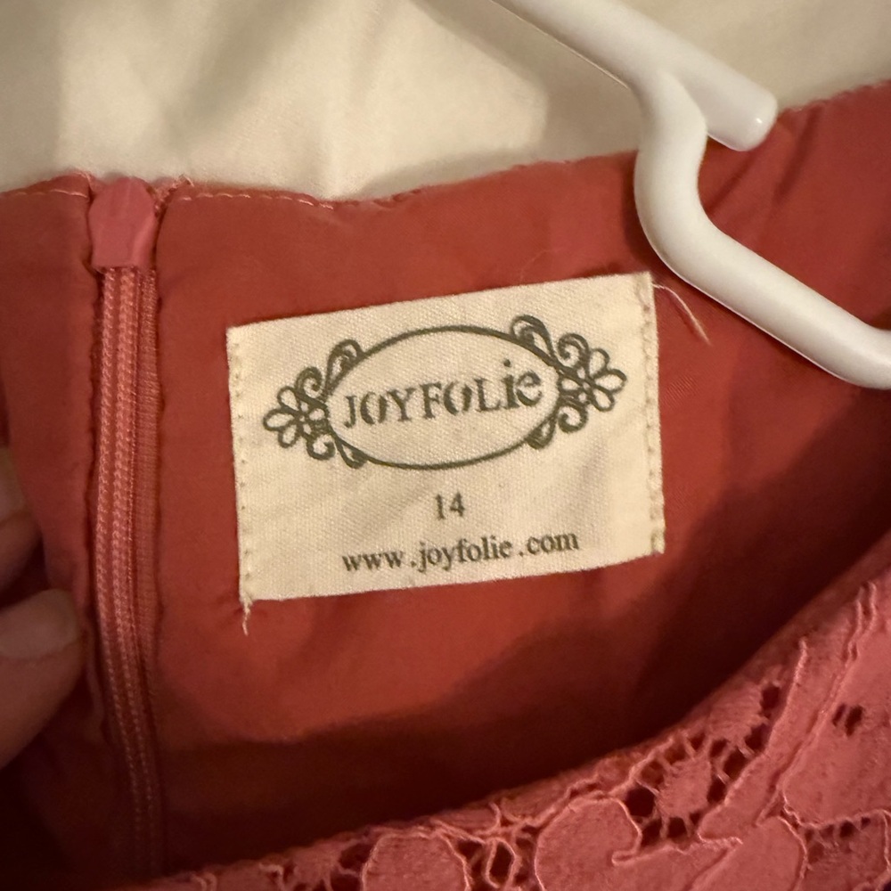 Joyfolie Terracotta Lace Dress
